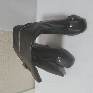 Black Knee-High Boots with Zipper Size 9 NWOT
